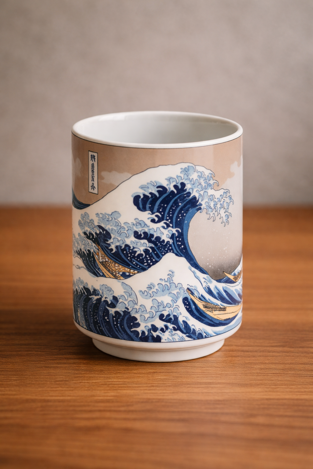 Japanese The Great Wave Porcelain Yunomi Mug